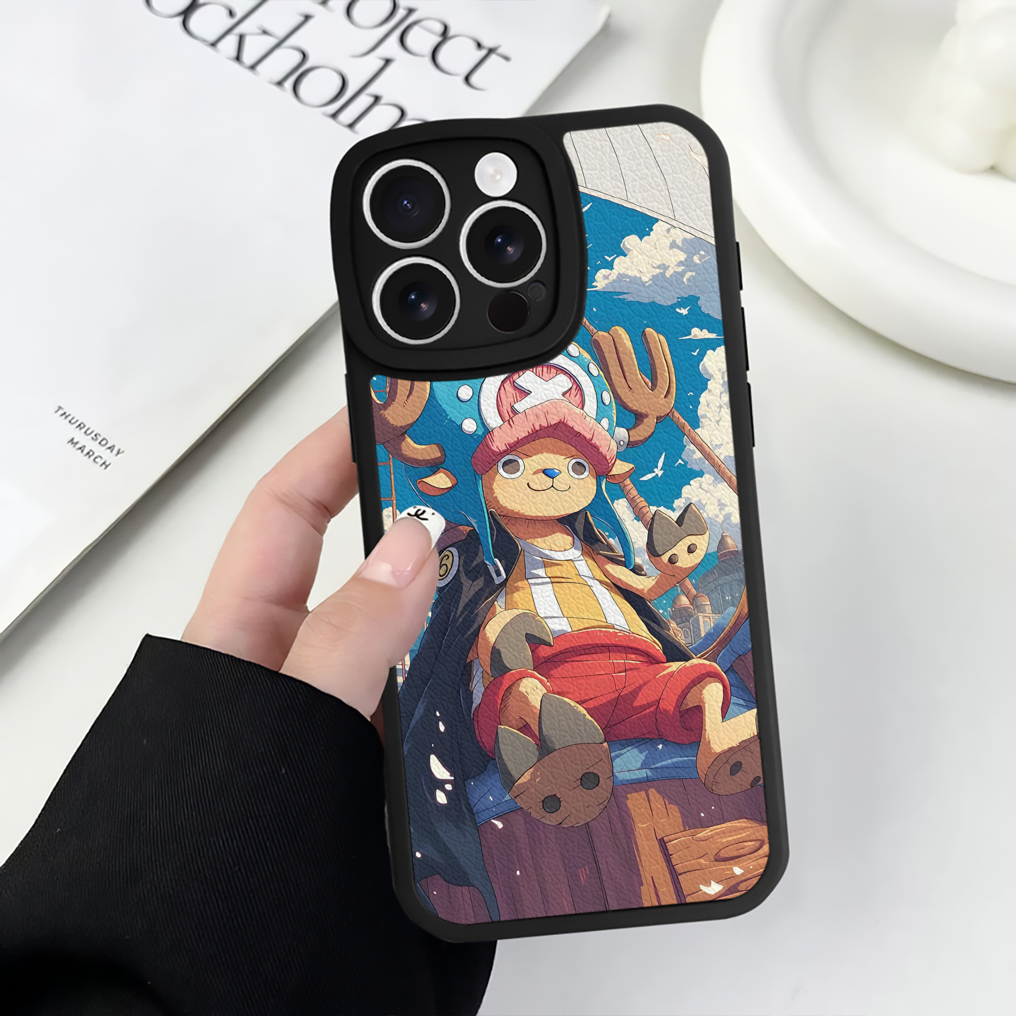（画像用） ワンピース ONE PIECE 【iPhone 16シリーズ対応】シリコンスマホケース（レザー調） 材質：シリコン